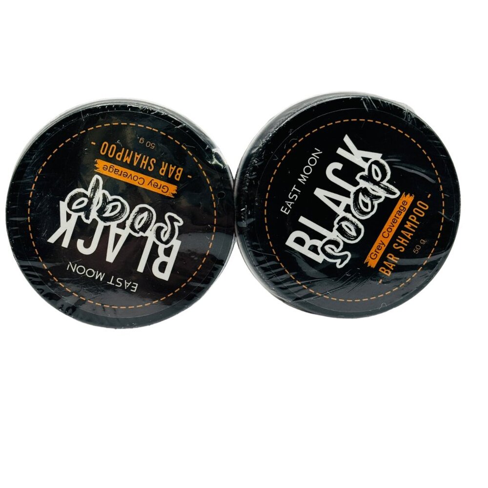 2× Men's Grey Coverage Bar Shampoo Hair Darkening Black Soap for Grey Hair Cover